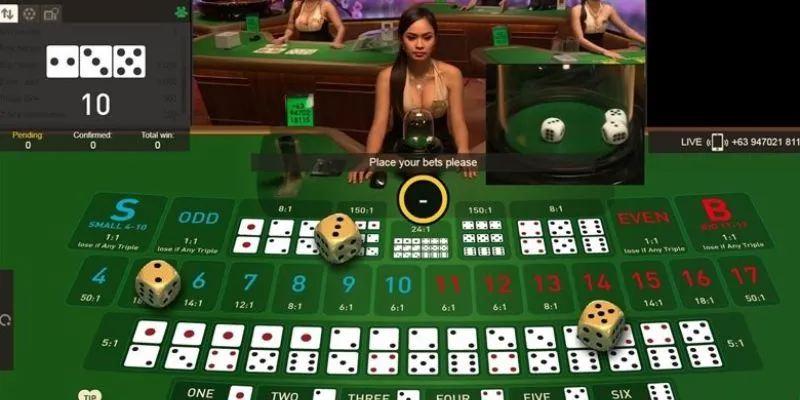 Experience an authentic online Sicbo game at In55